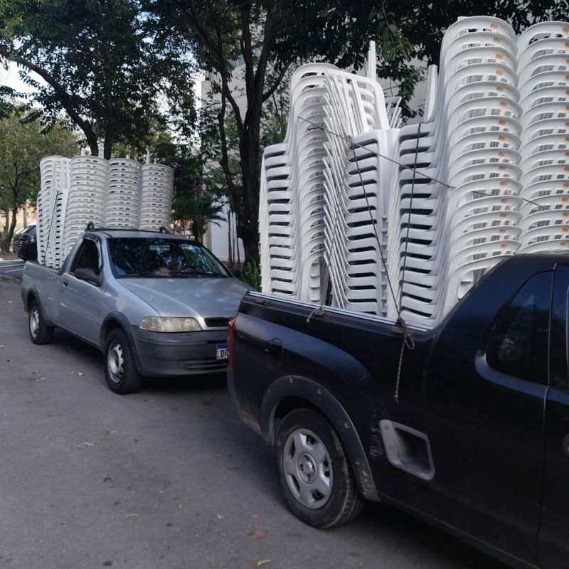 Entrega de itens de locação para festas e eventos