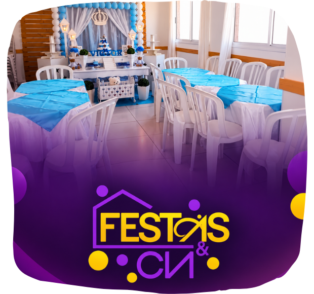 Locação de mesas, cadeiras e tendas para festas e eventos da Festas & Cia